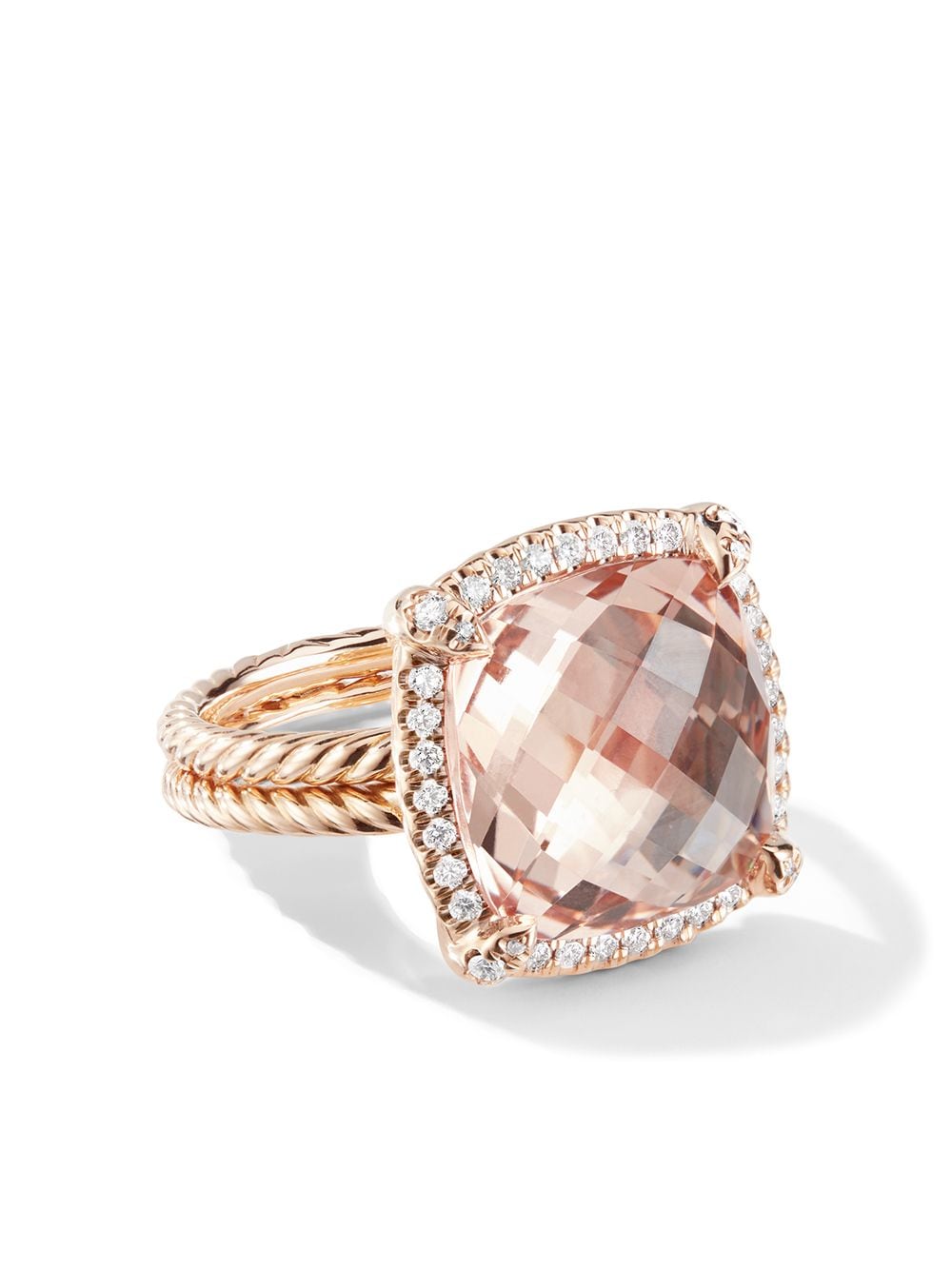 David Yurman 18kt rose gold Chatelaine morganite and diamond ring - Pink von David Yurman