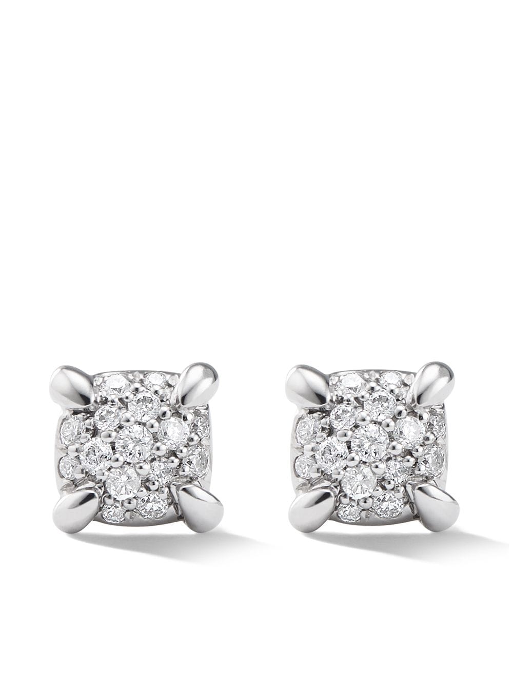 David Yurman 18kt white gold Petite Chatelaine diamond stud earrings - Silver von David Yurman