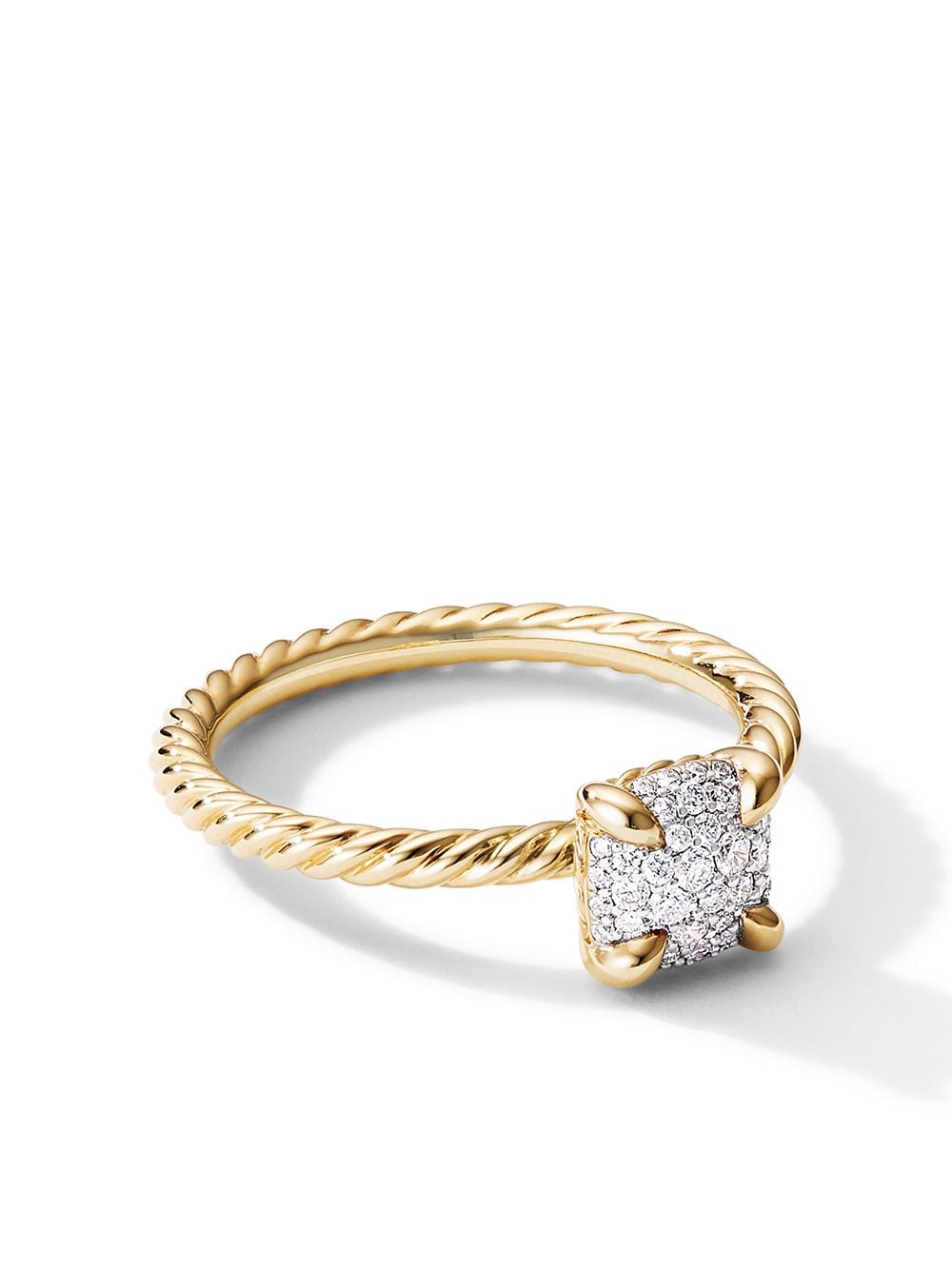 David Yurman 18kt yellow gold Petite Chatelaine diamond ring von David Yurman