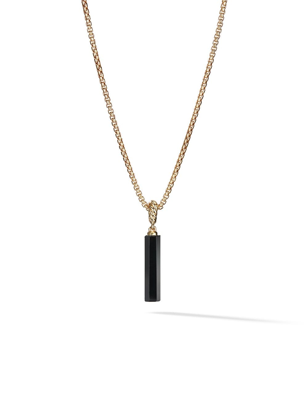 David Yurman 18kt yellow gold Amulets black onyx barrel pendant von David Yurman