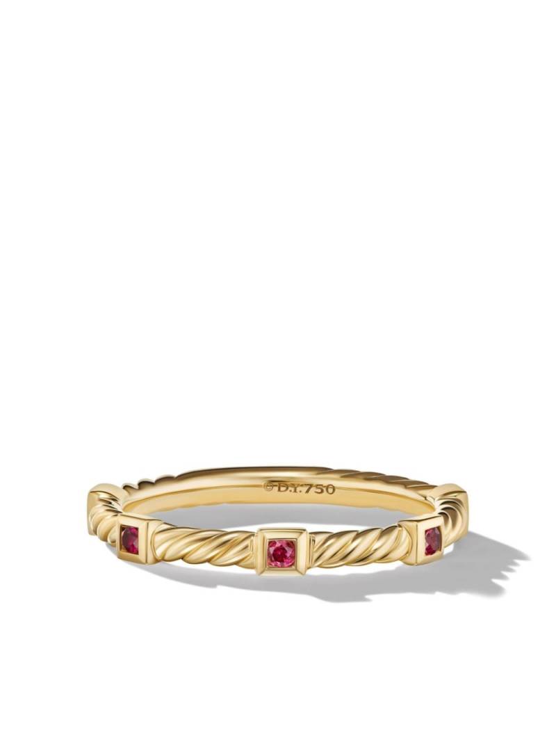 David Yurman 18kt yellow gold Cable Collectibles ruby ring von David Yurman