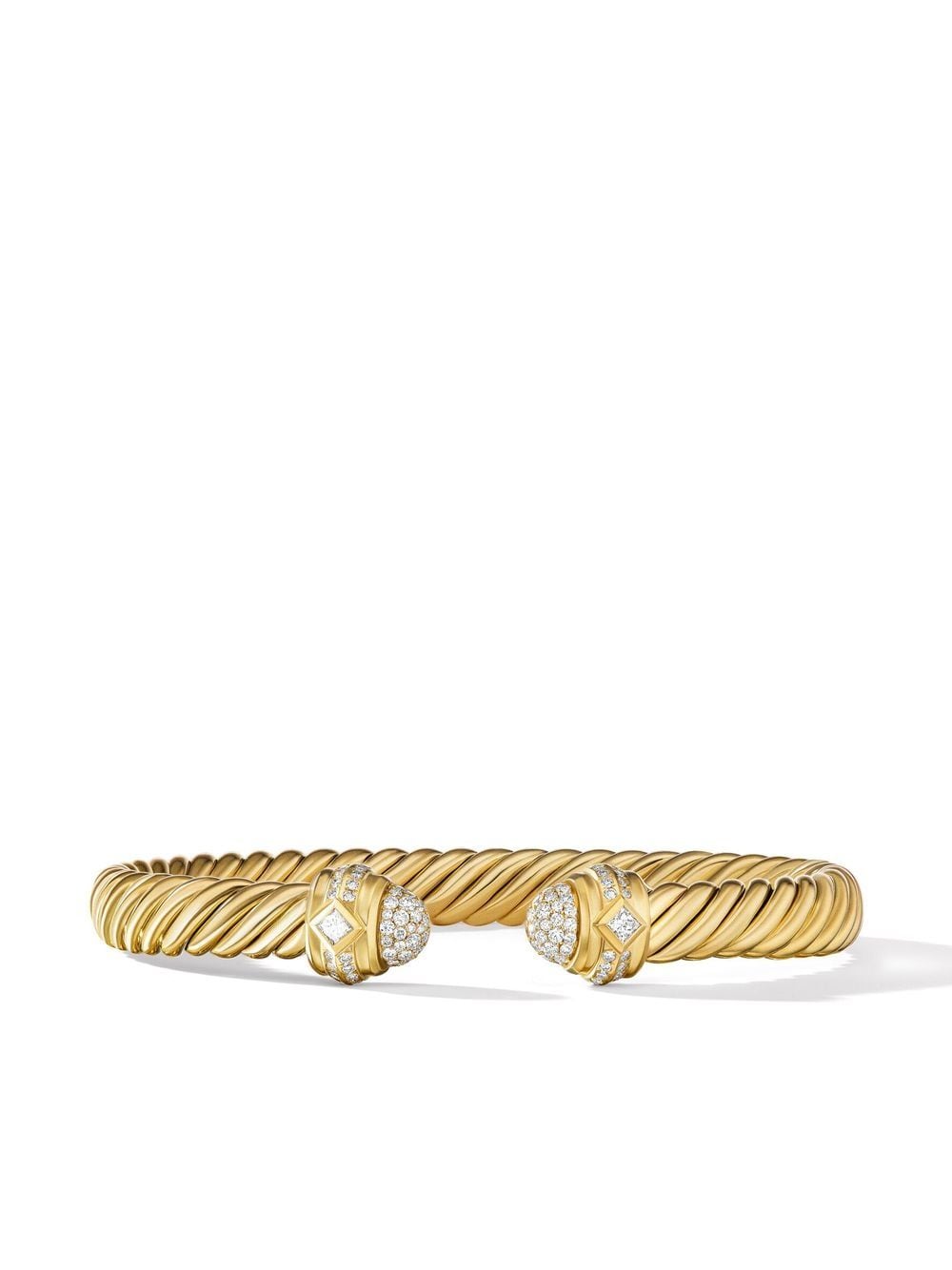 David Yurman 18kt yellow gold Cable Spiral diamond bracelet von David Yurman