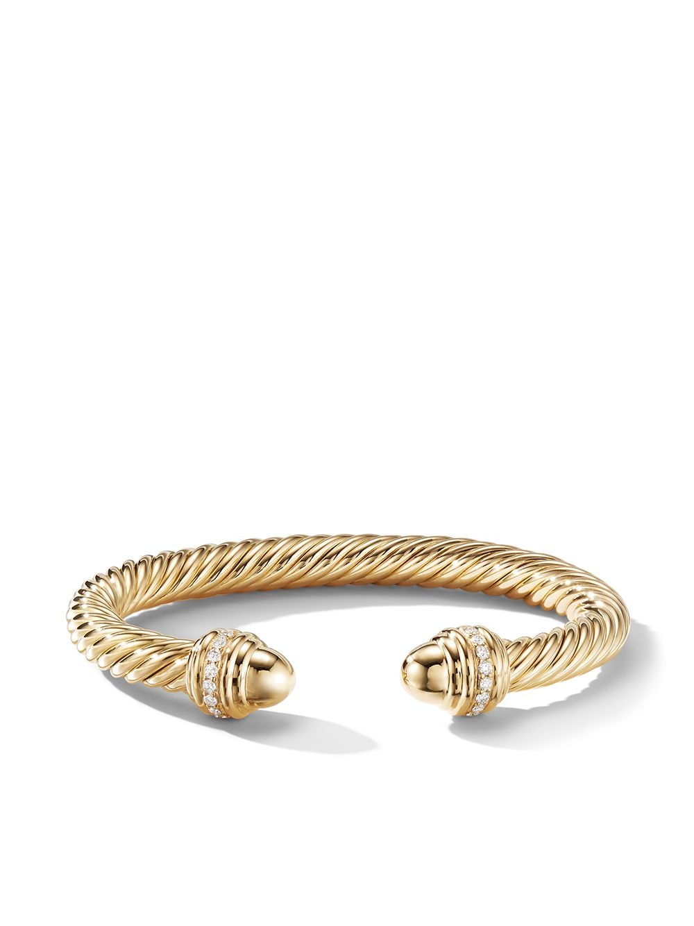 David Yurman 18kt yellow gold Cable Classics diamond bracelet von David Yurman