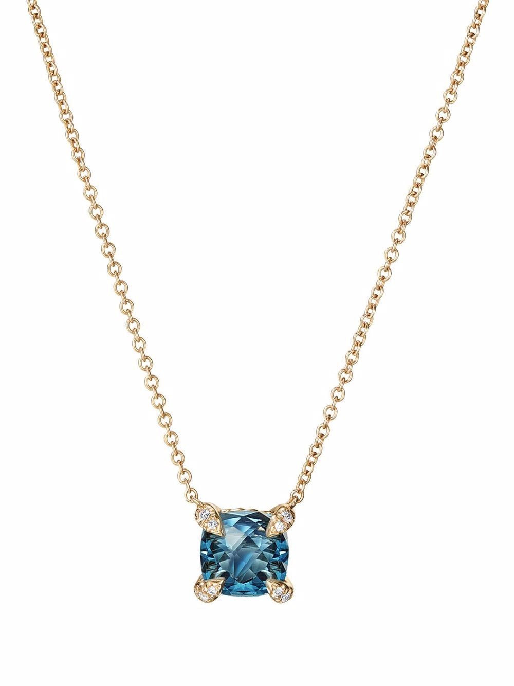 David Yurman 18kt yellow gold Châtelaine topaz diamond pendant necklace von David Yurman