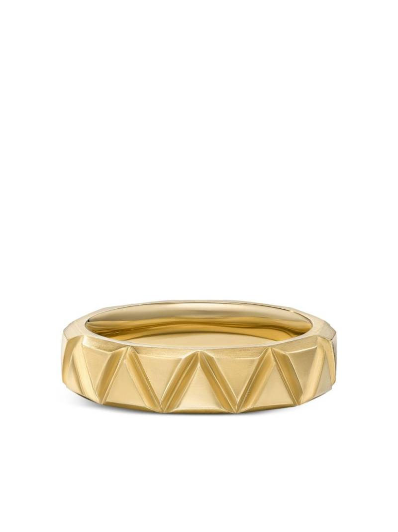 David Yurman 18kt yellow gold Faceted Band ring von David Yurman