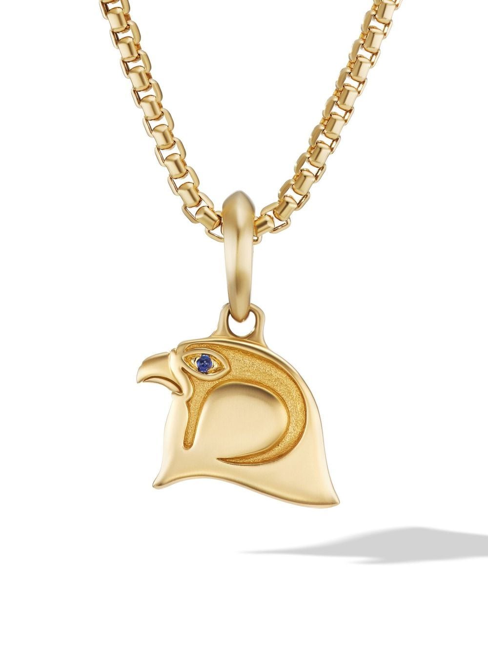 David Yurman 18kt yellow gold Falcon sapphire amulet von David Yurman