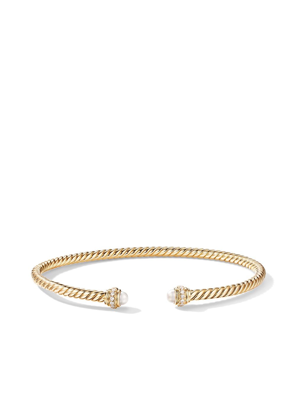 David Yurman 18kt yellow Cablespira diamond bracelet - Gold von David Yurman