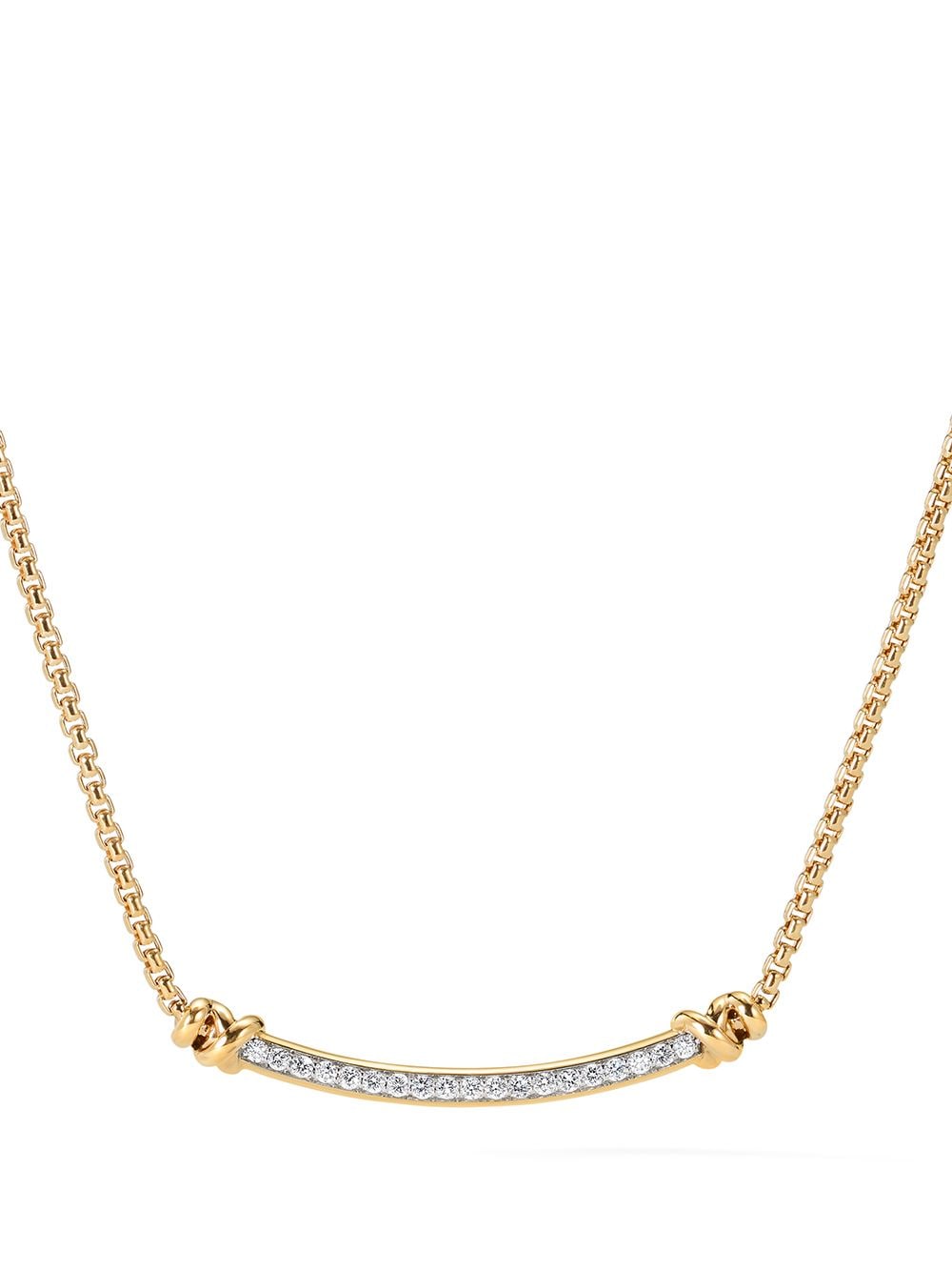 David Yurman 18kt yellow gold Petite Helena Wrap Station diamond necklace von David Yurman