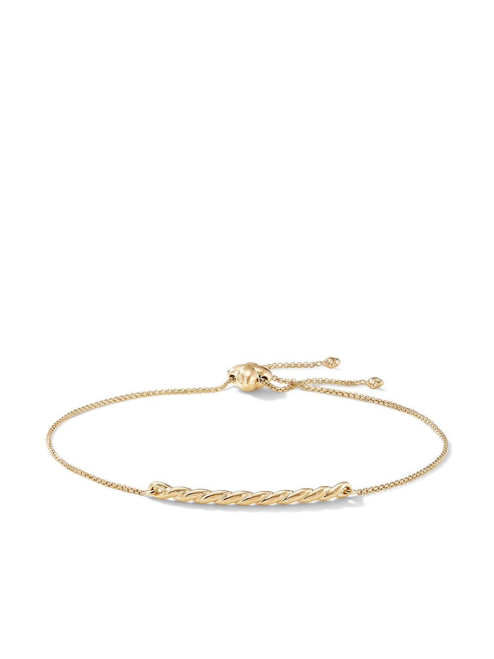 David Yurman 18kt yellow gold petite Paveflex station bracelet von David Yurman