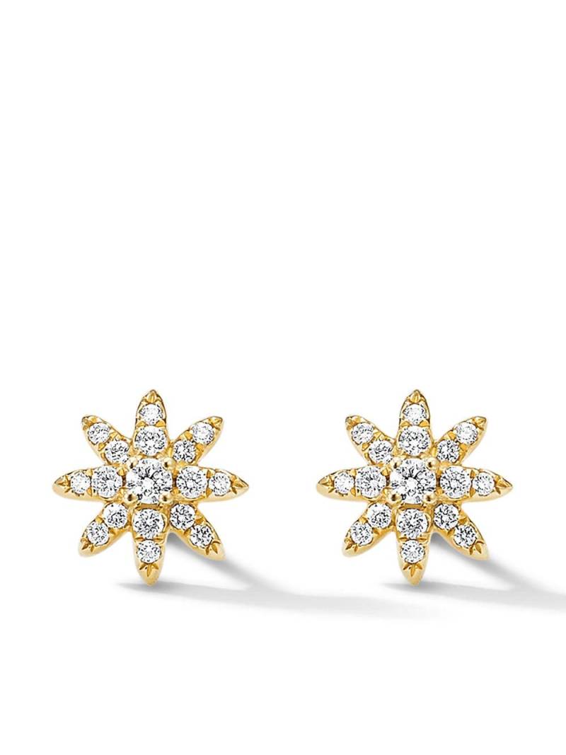 David Yurman 18kt yellow gold Petite Starburst diamond stud earrings von David Yurman