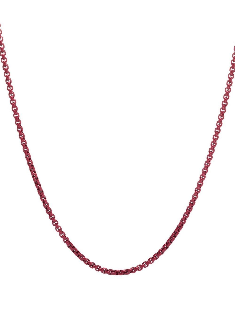 David Yurman sterling silver Box Chain necklace - Red von David Yurman