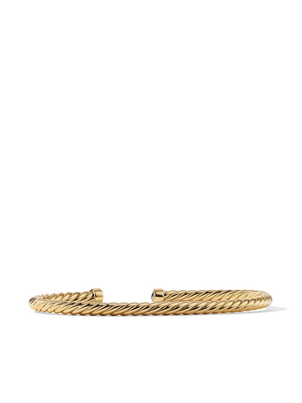 David Yurman 4mm 18kt yellow gold Cablespira cuff von David Yurman