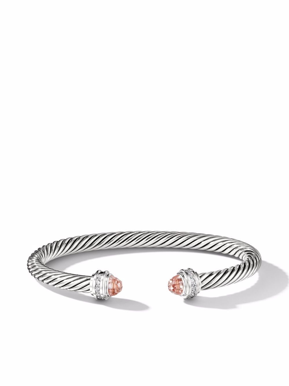 David Yurman sterling silver Cable Classics morganite and diamond bracelet von David Yurman