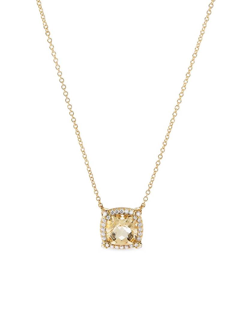 David Yurman 18kt yellow gold Petite Chatelaine citrine and diamond necklace von David Yurman