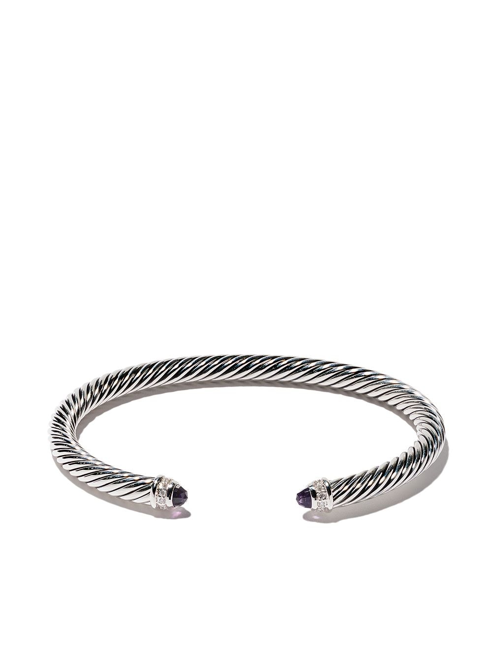 David Yurman sterling silver Cable Classics amethyst and diamond bracelet von David Yurman