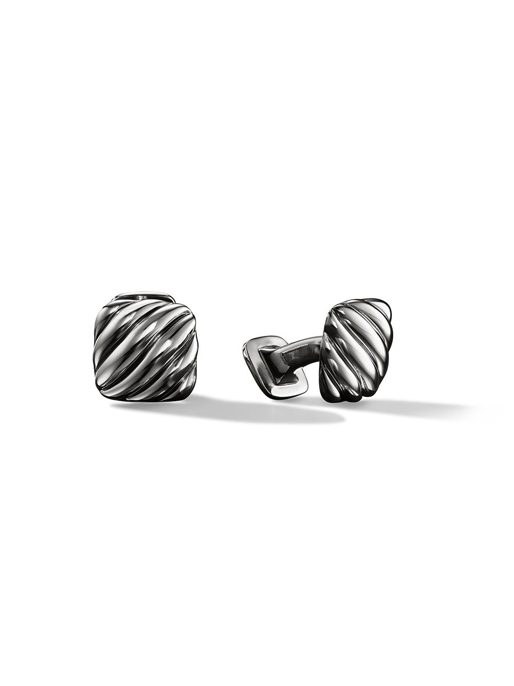 David Yurman sterling silver Sculpted Cable Cushion cufflinks von David Yurman