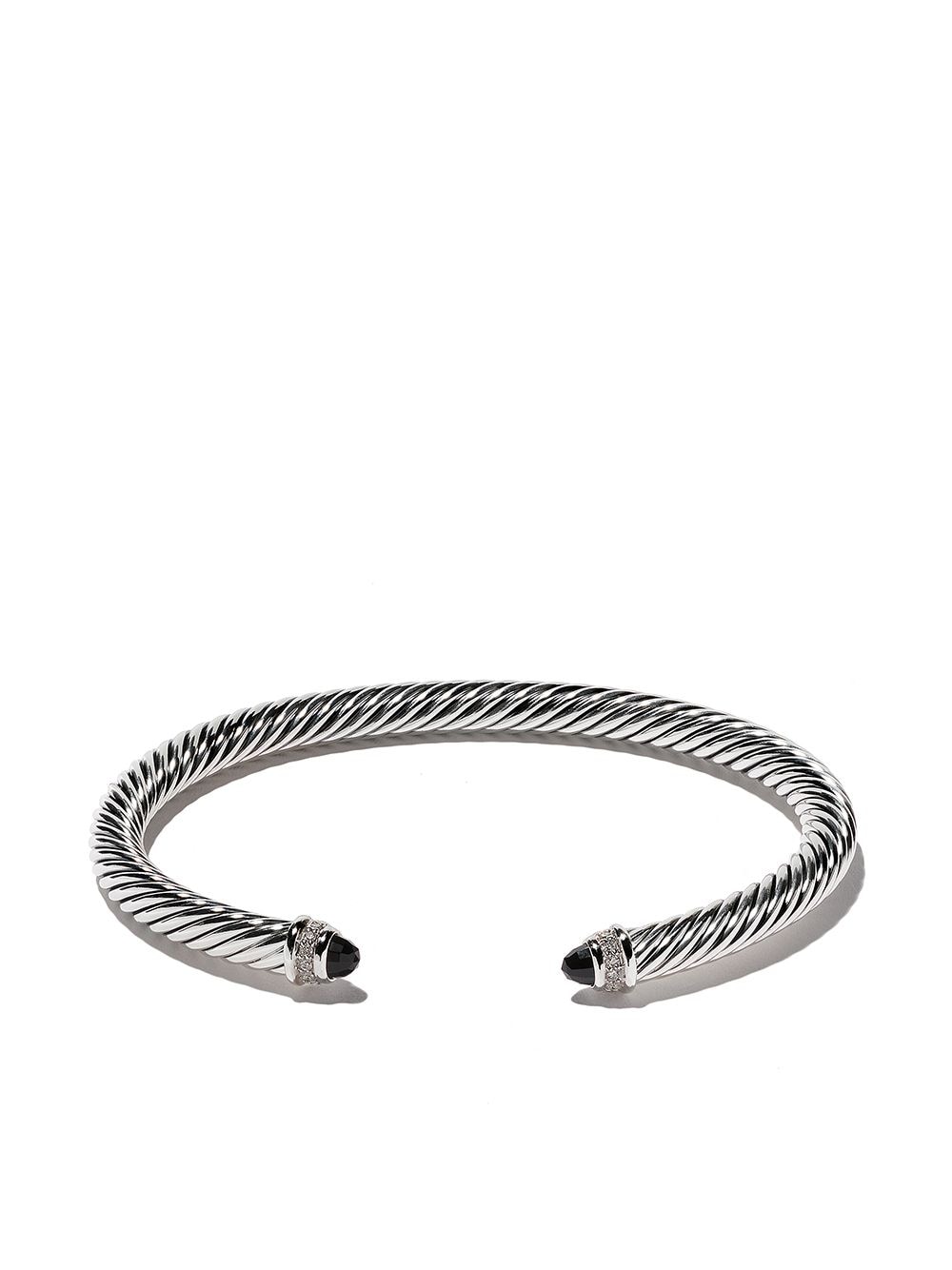 David Yurman sterling silver Cable Classics onyx and diamond bracelet von David Yurman