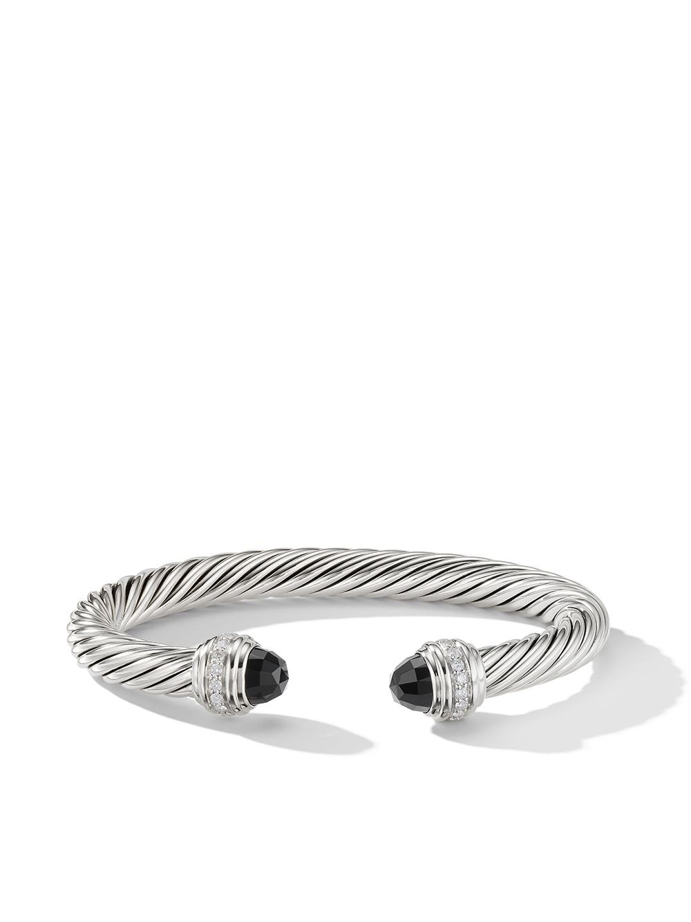 David Yurman sterling silver Cable Classics onyx and diamond bracelet von David Yurman