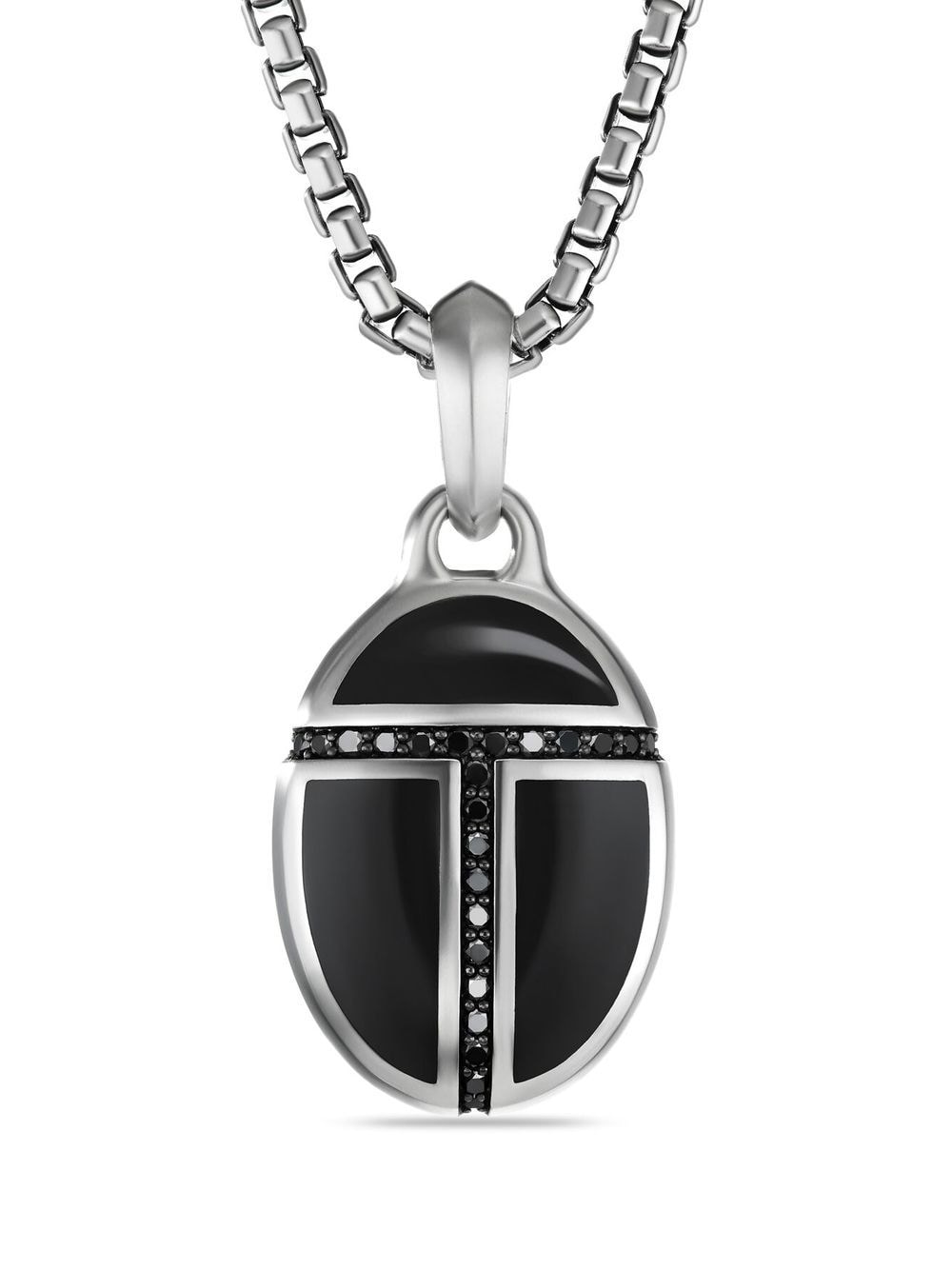 David Yurman sterling silver Cairo onyx and diamond amulet von David Yurman