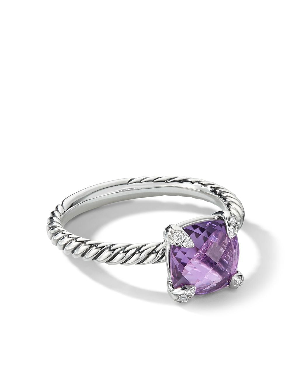 David Yurman sterling silver Chatelaine amethyst and diamond ring - Purple von David Yurman