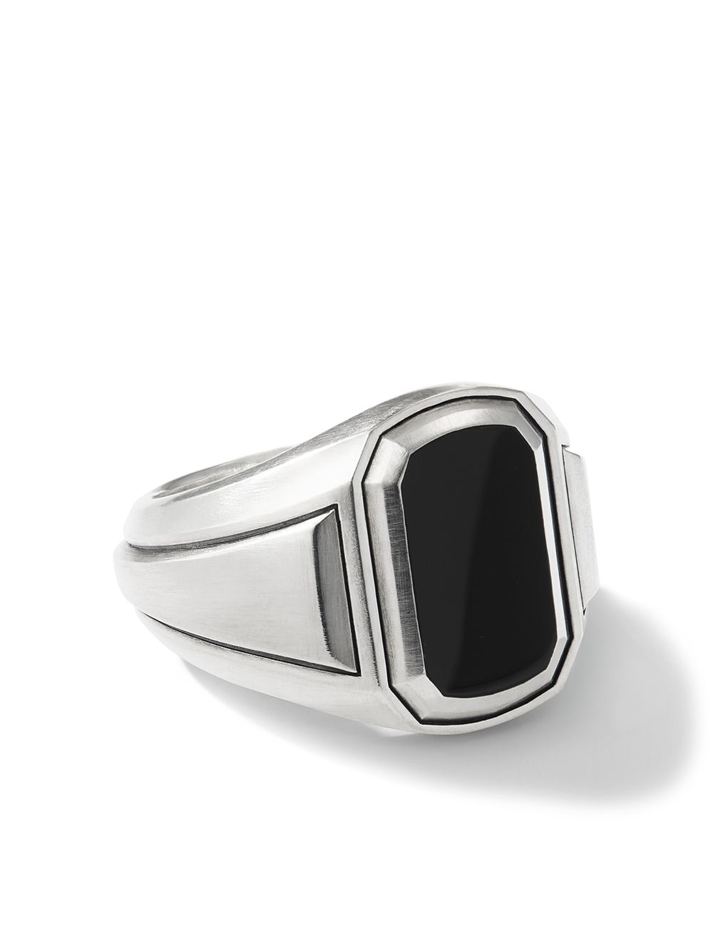 David Yurman sterling silver Deco onyx signet ring von David Yurman