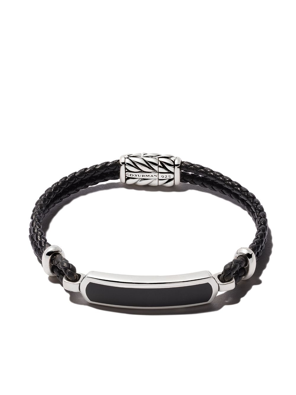 David Yurman Exotic Stone Bar Station onyx leather bracelet - Black von David Yurman