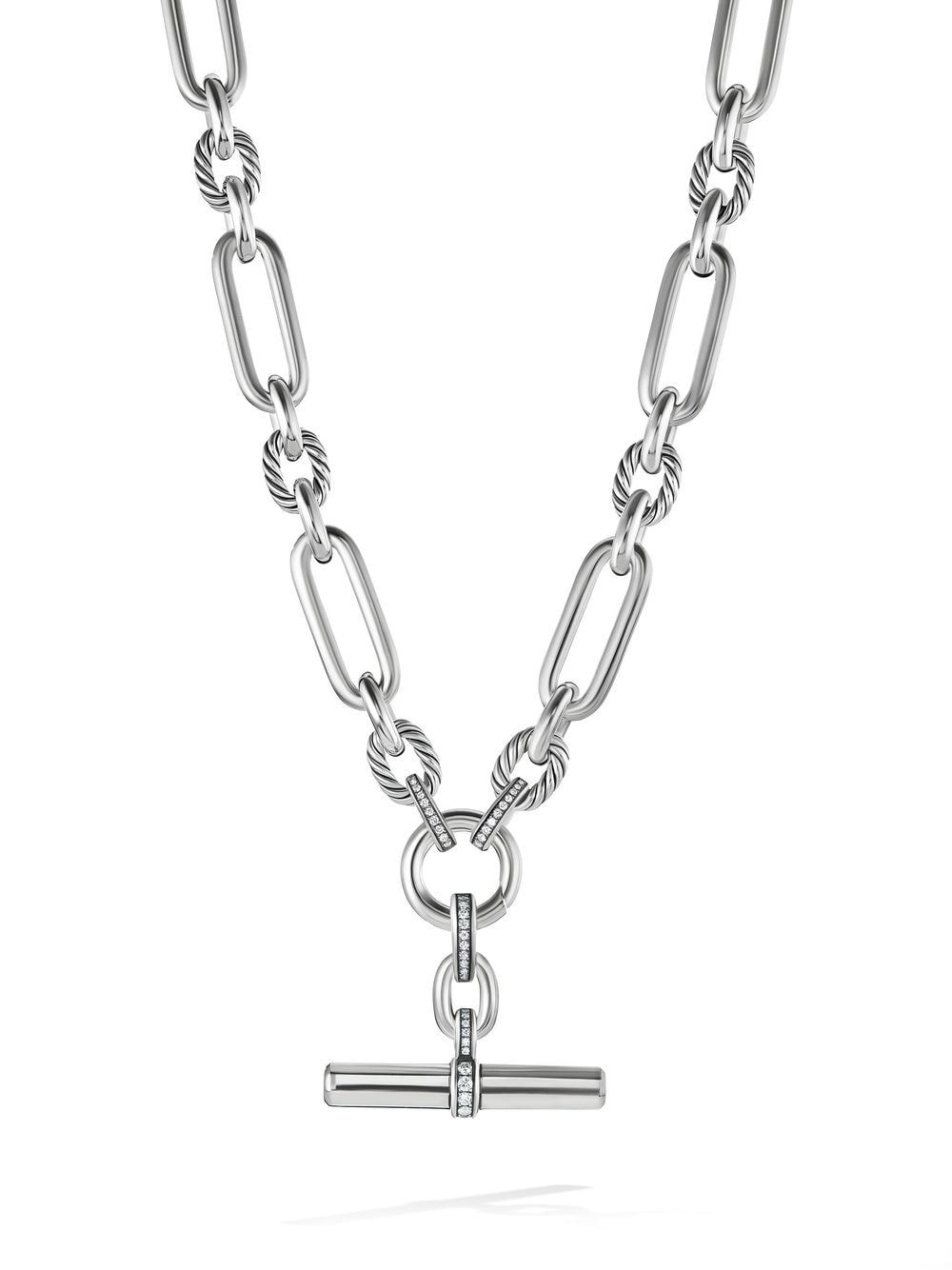 David Yurman sterling silver Lexington chain diamond necklace von David Yurman