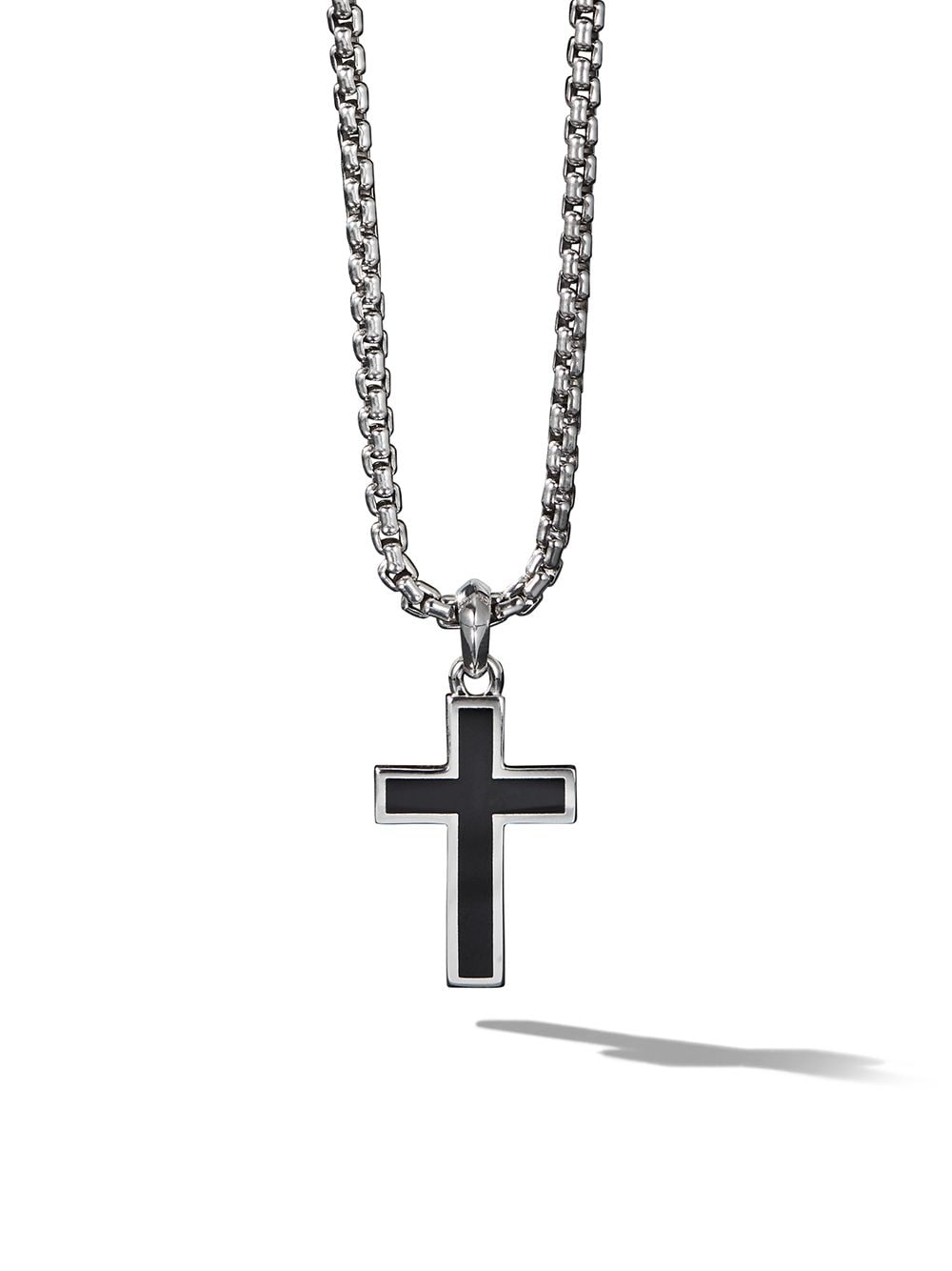 David Yurman sterling silver Exotic Stone Cross onyx pendant - Black von David Yurman