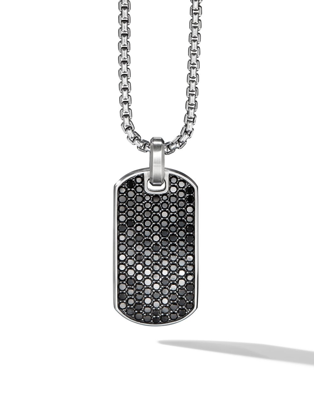 David Yurman sterling silver Streamline diamond tag pendant von David Yurman