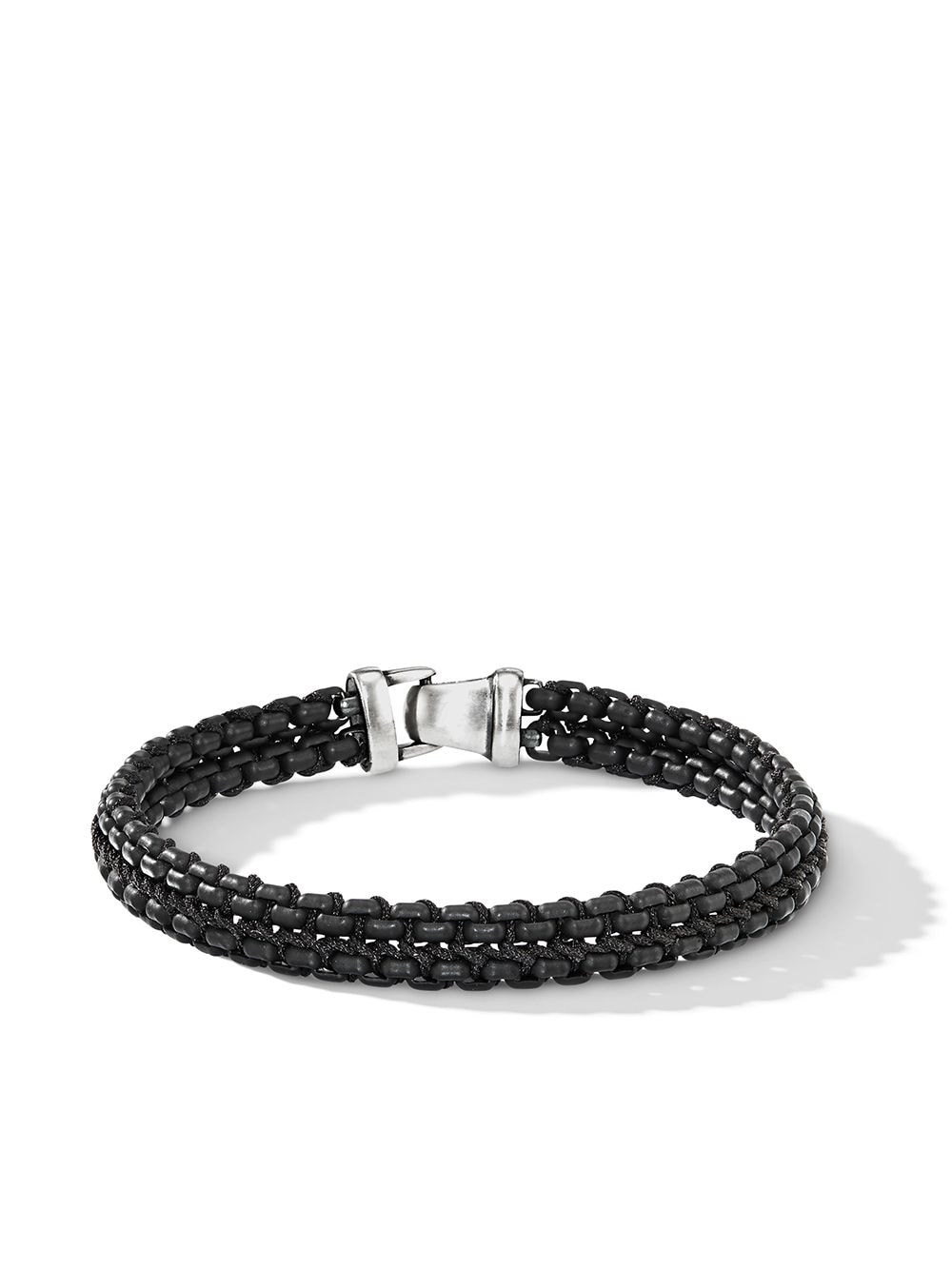 David Yurman sterling silver Woven Box Chain bracelet - Black von David Yurman