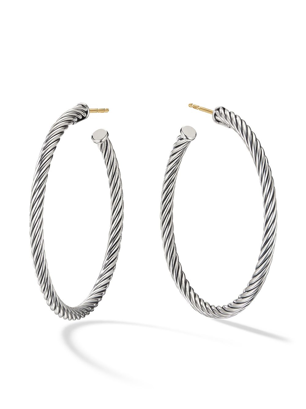 David Yurman sterling silver Cable hoop earrings von David Yurman