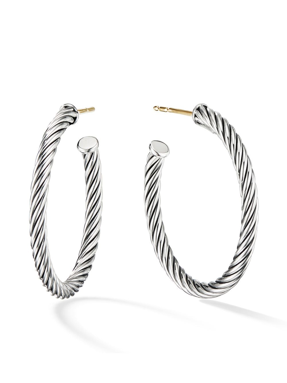 David Yurman sterling silver Cable hoop earrings von David Yurman