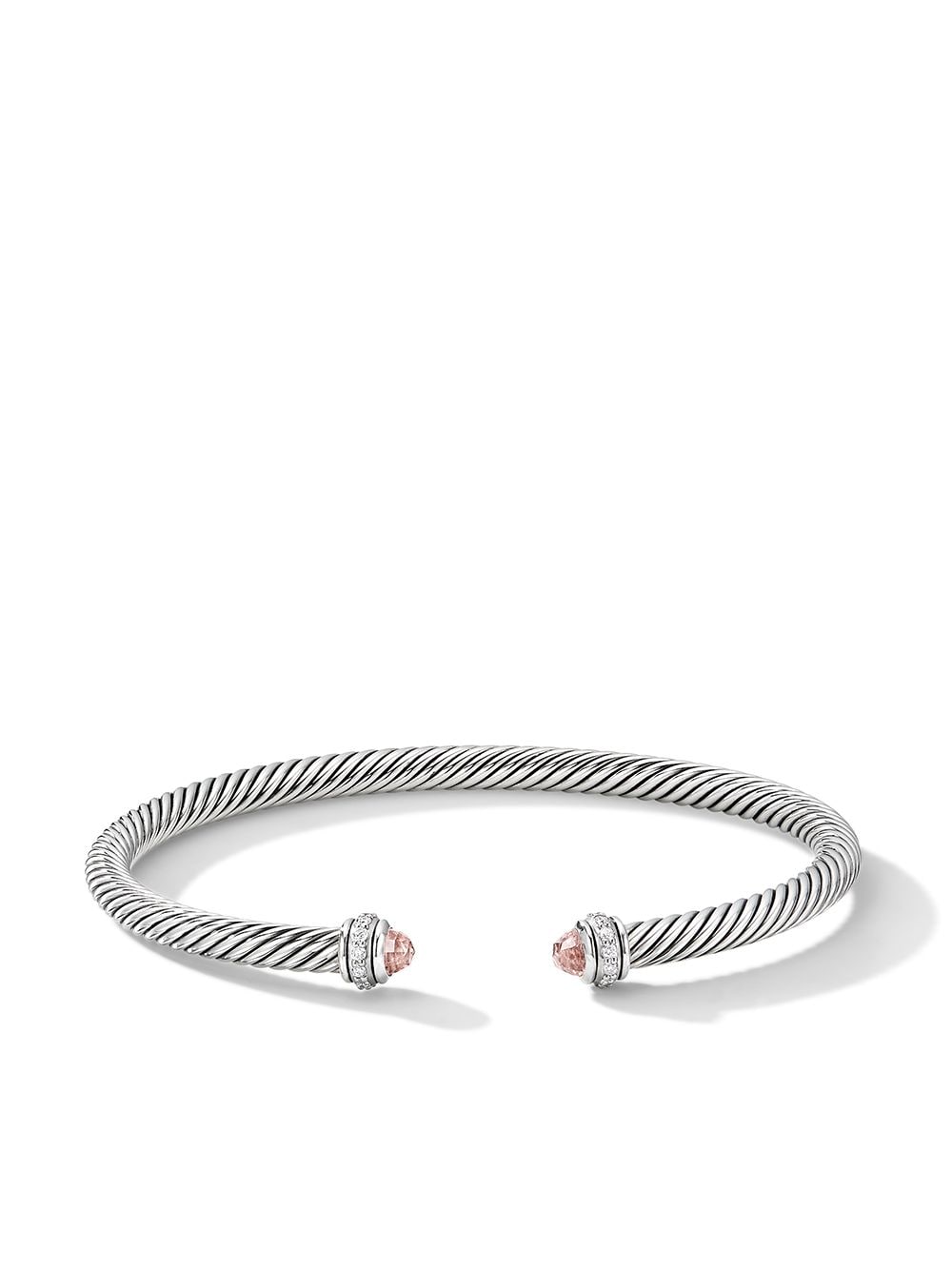 David Yurman sterling silver Cable Classics morganite and diamond bracelet von David Yurman