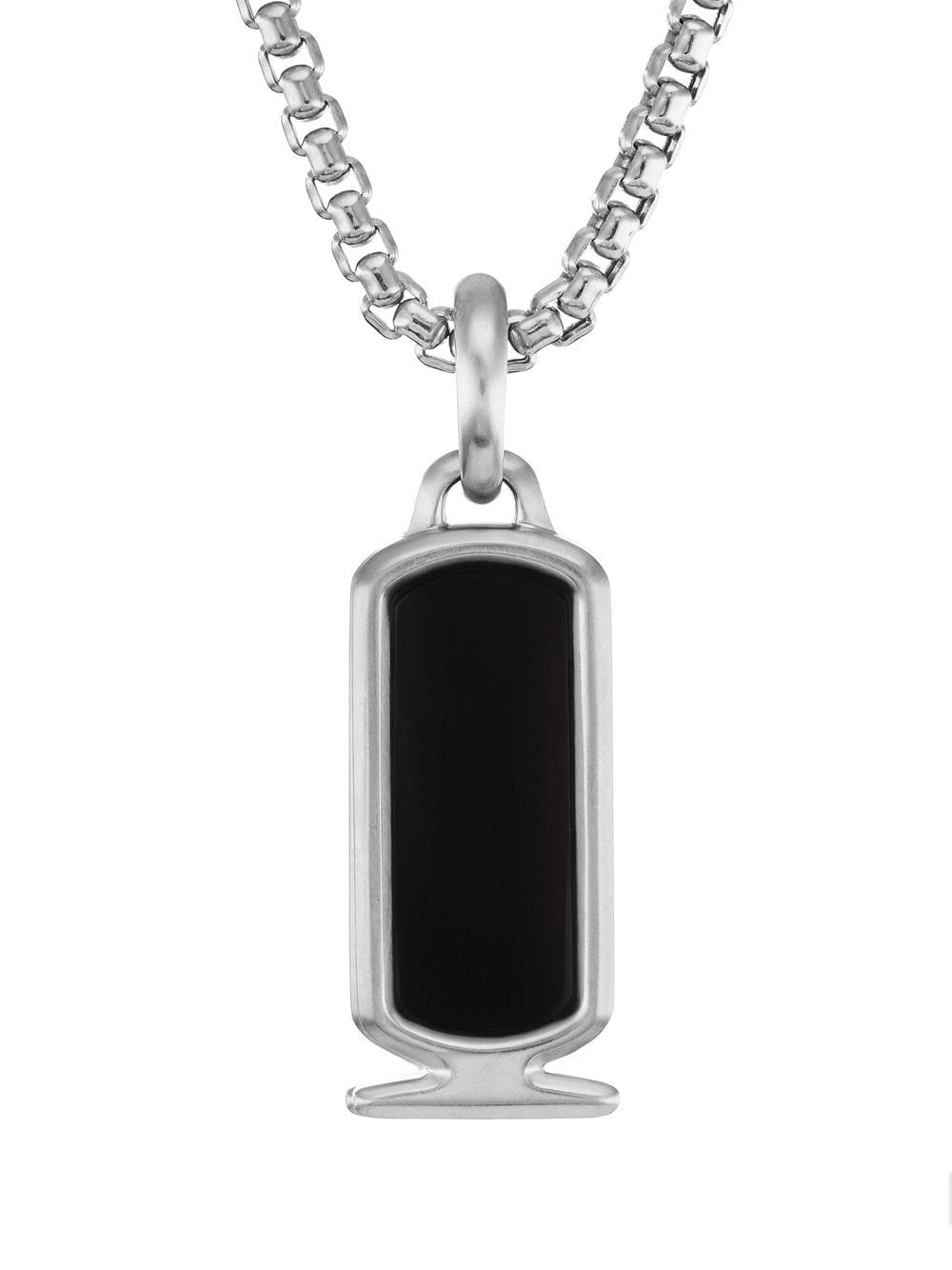 David Yurman sterling silver Cairo Cartouche onyx amulet von David Yurman