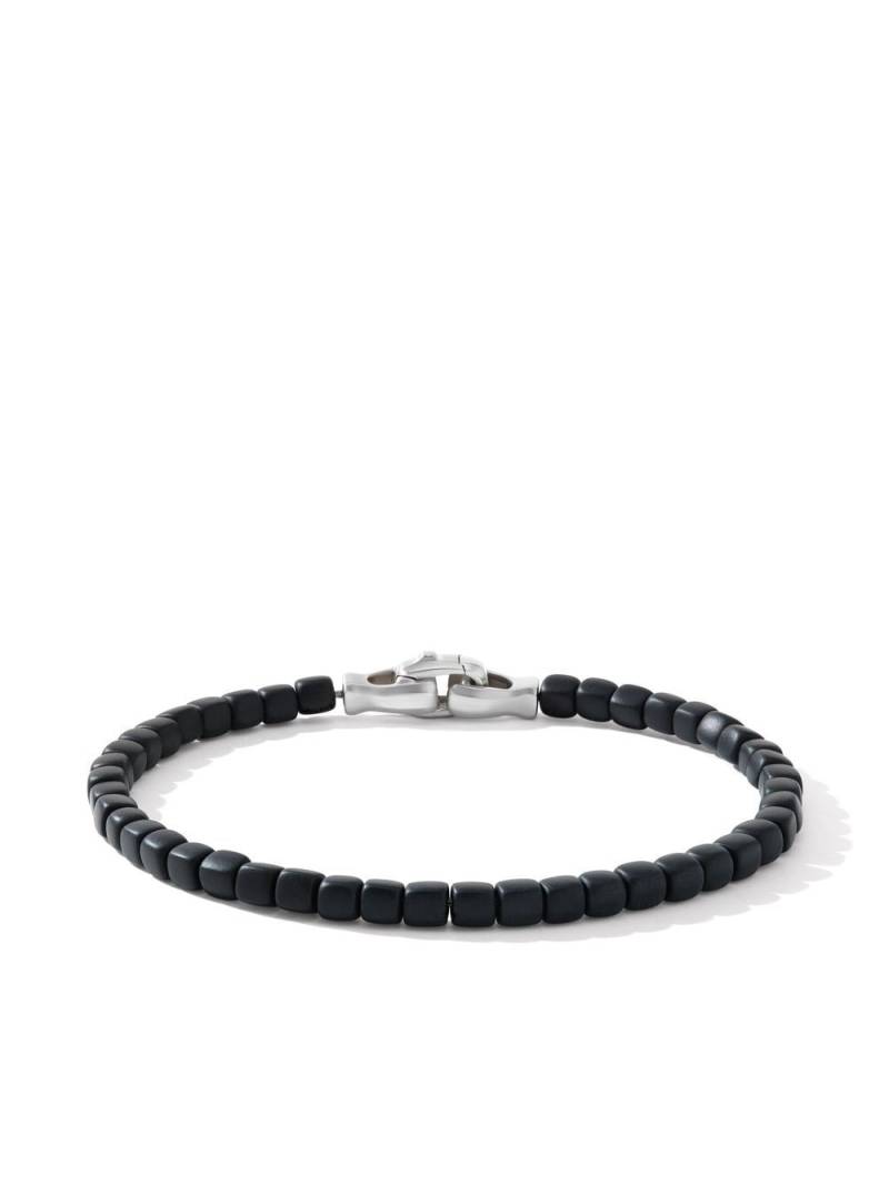 David Yurman sterling silver Spiritual Beads Cushion onyx bracelet - Black von David Yurman