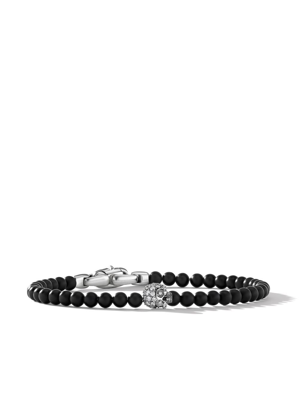 David Yurman skull beaded diamond bracelet - Silver von David Yurman