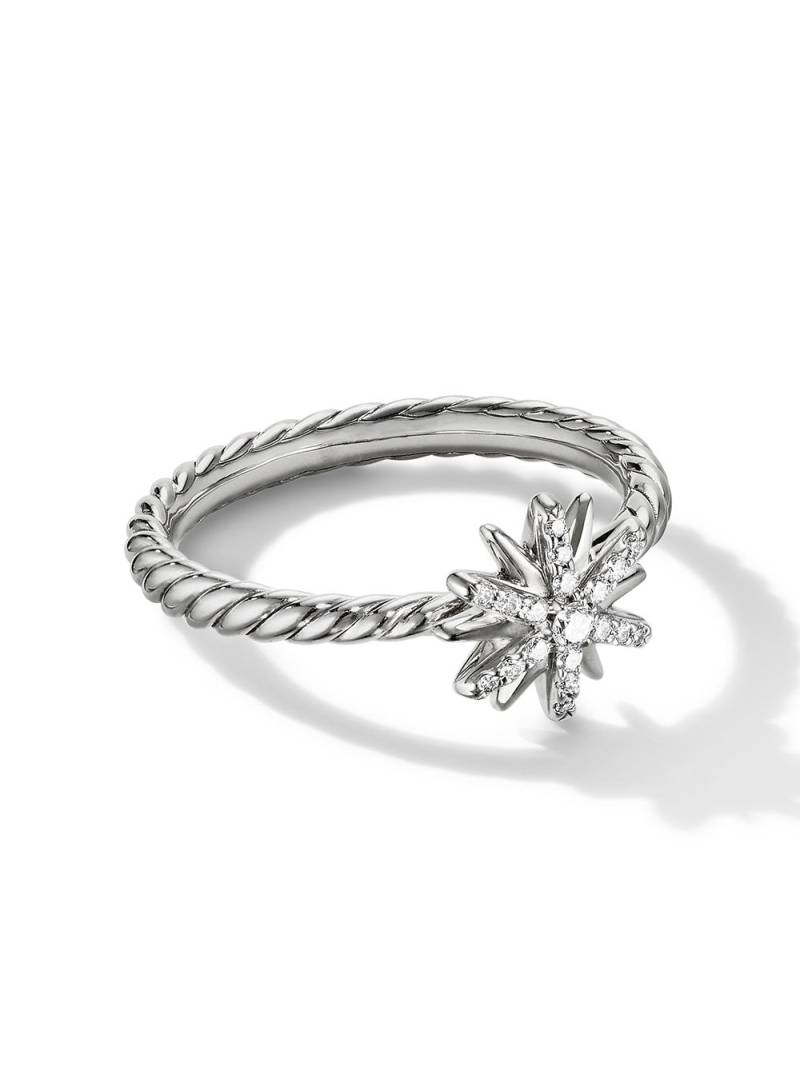 David Yurman sterling silver Petite Starburst diamond ring von David Yurman