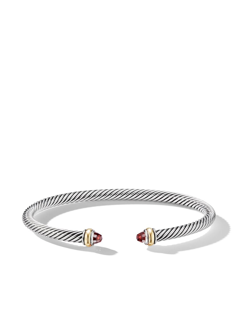 David Yurman 18kt yellow gold and sterling silver Cable Classics garnet bracelet von David Yurman