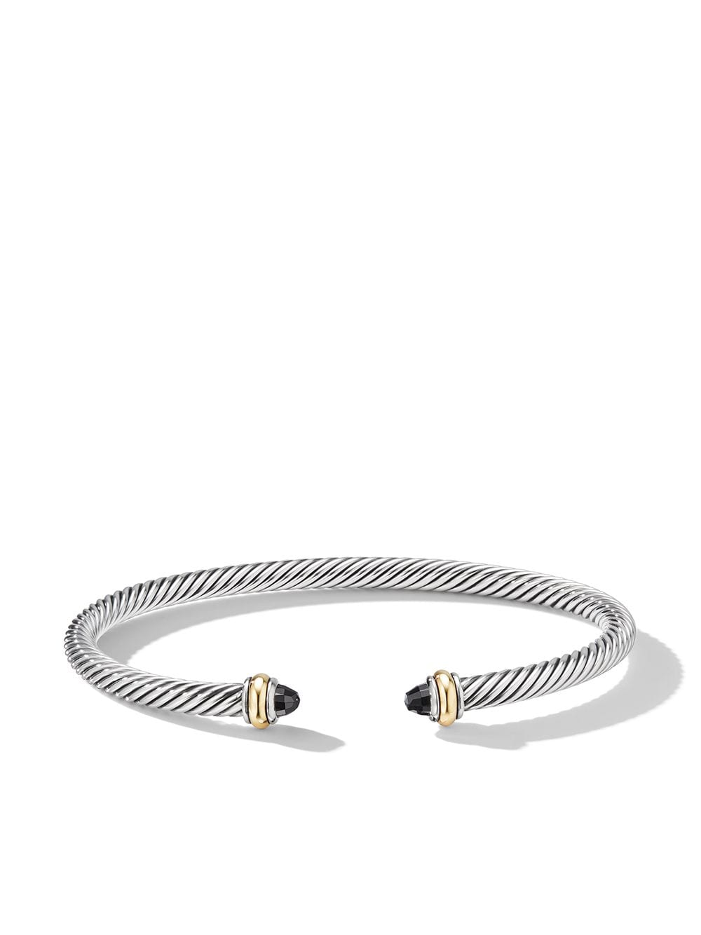 David Yurman 18kt yellow gold and sterling silver Cable Classics bracelet von David Yurman