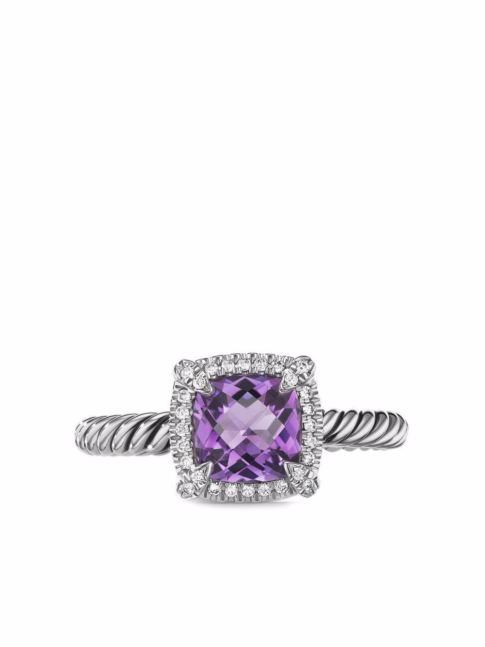 David Yurman sterling silver Petite Chatelaine amethyst and diamond ring von David Yurman