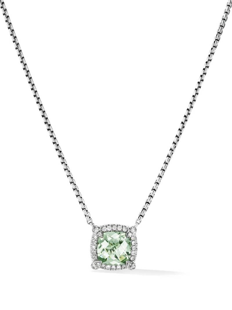 David Yurman sterling silver Petite Chatelaine prasiolite and diamond necklace von David Yurman