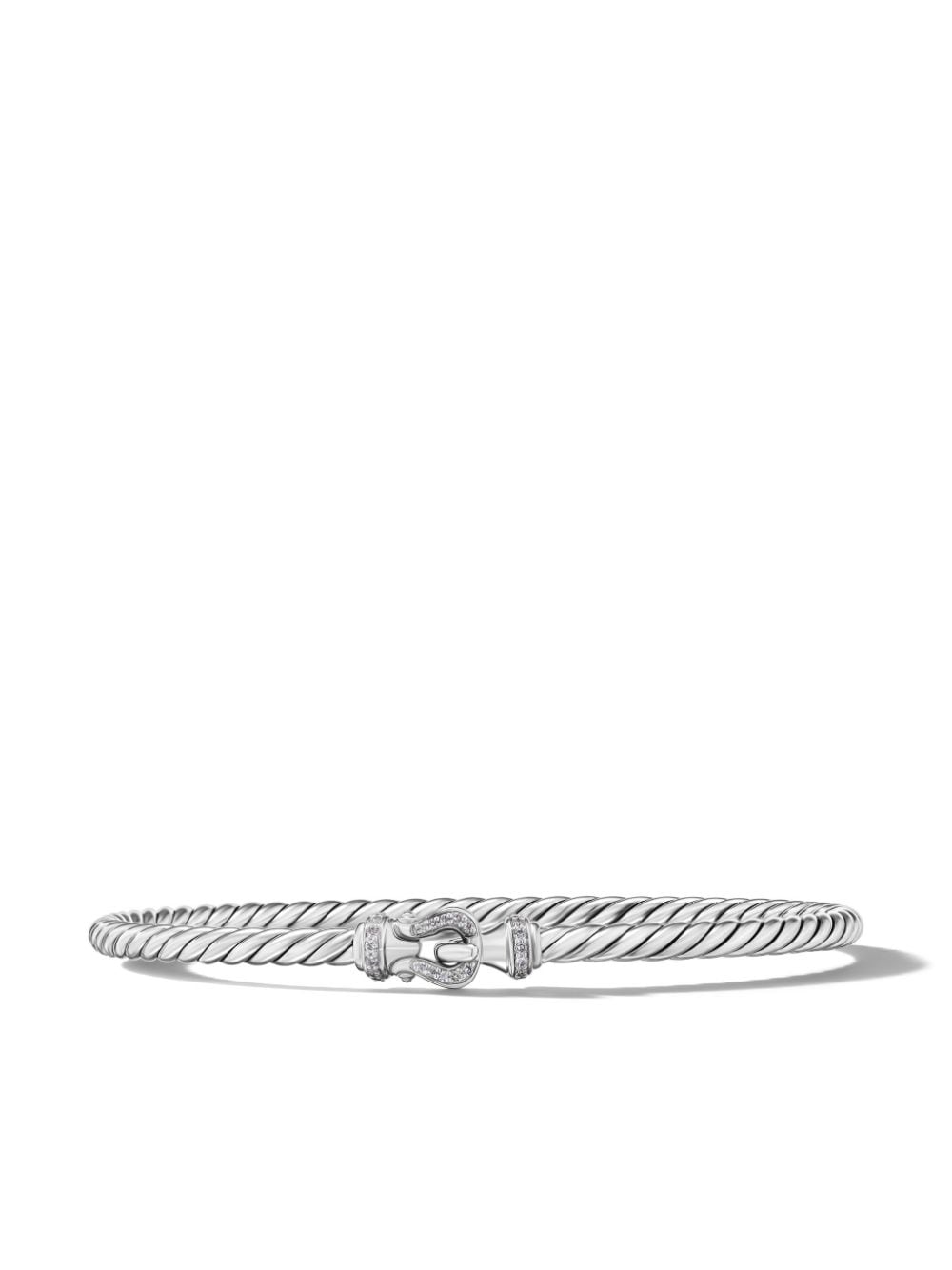 David Yurman sterling silver Classic Cable diamond bracelet von David Yurman