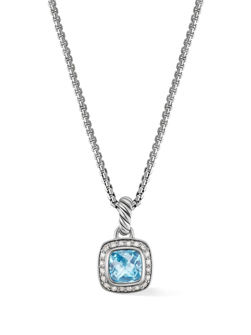 David Yurman sterling silver Petite Albion blue topaz necklace von David Yurman