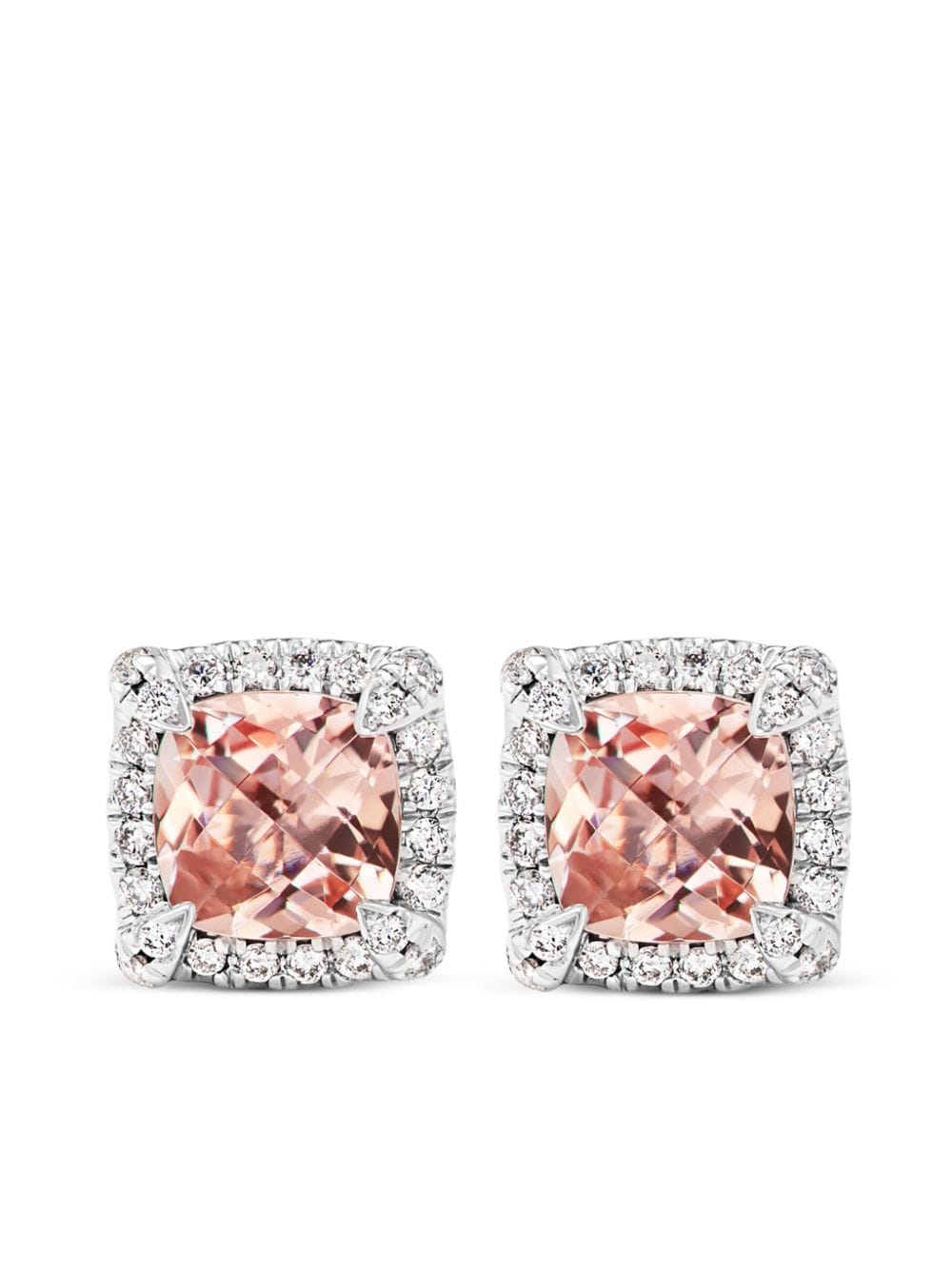 David Yurman sterling silver Petite Chatelaine morganite and diamond earrings von David Yurman