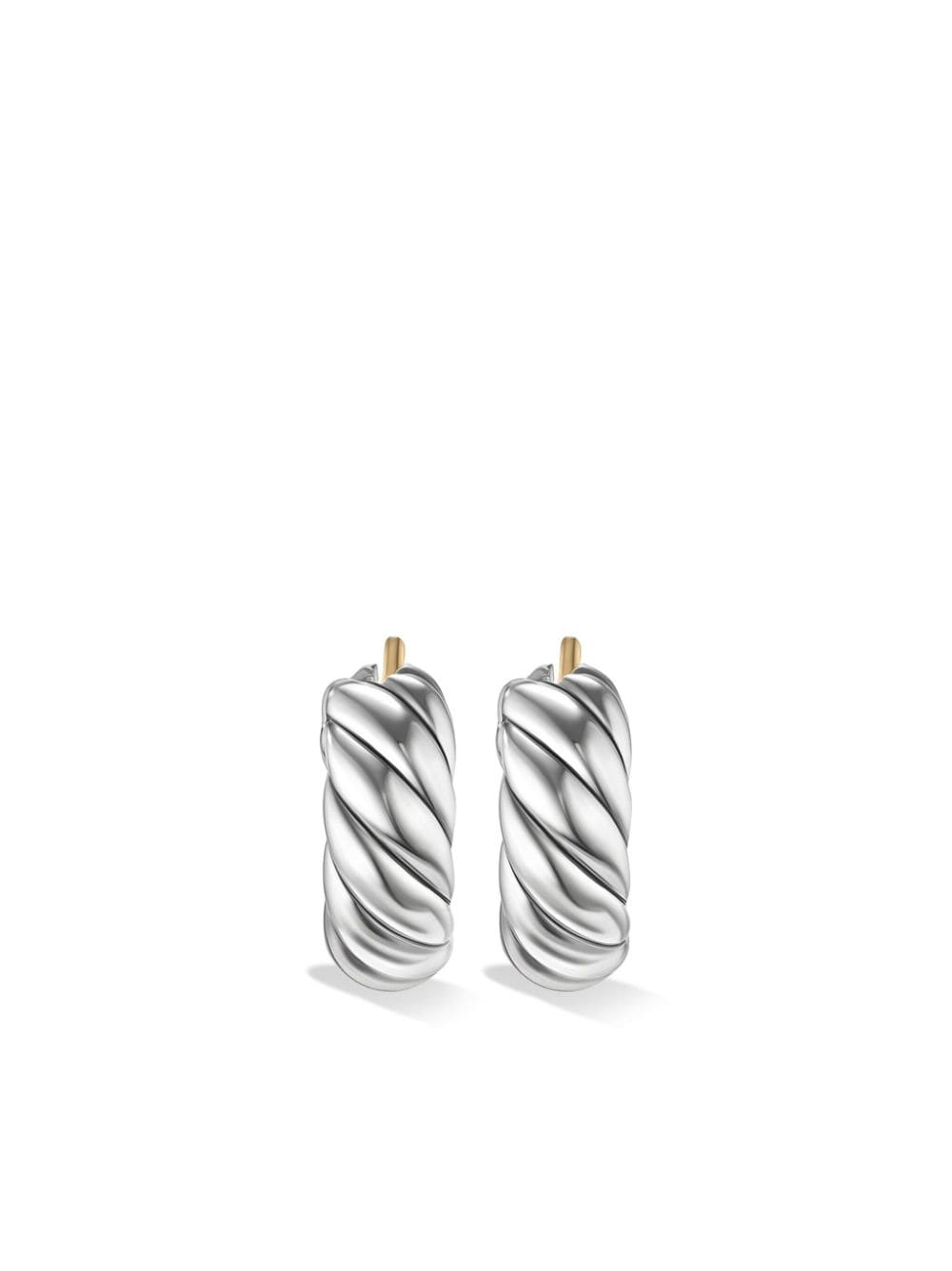 David Yurman sterling silver Sculpted Cable hoop earrings von David Yurman