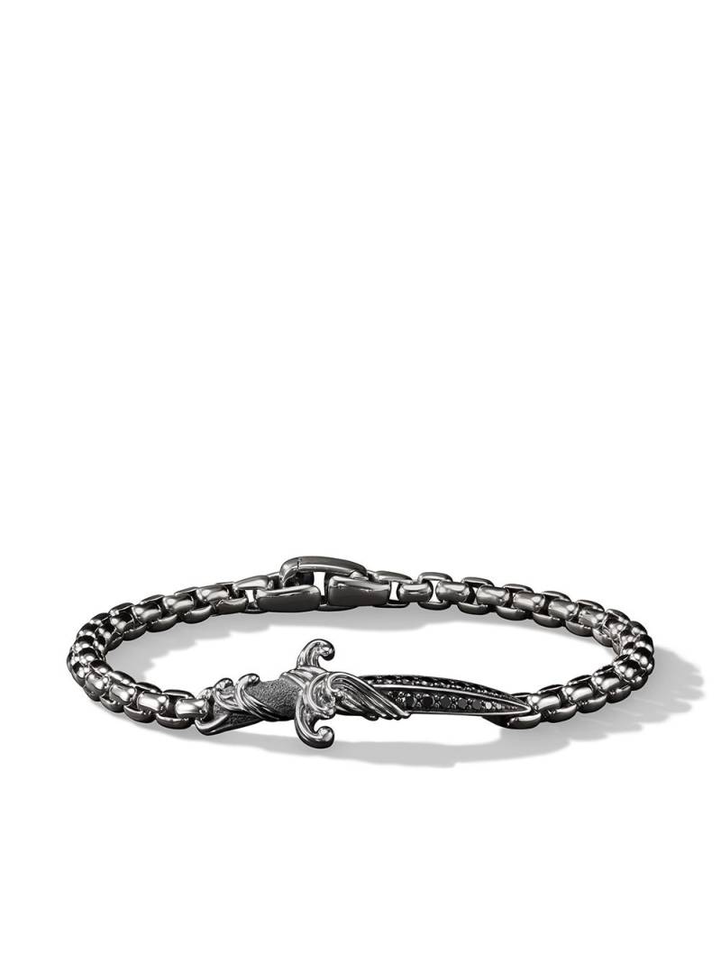 David Yurman sterling silver Waves Dagger diamond bracelet - Black von David Yurman