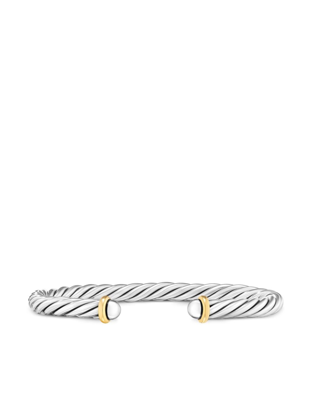 David Yurman sterling silver and 14kt yellow gold Modern Cable cuff bracelet von David Yurman