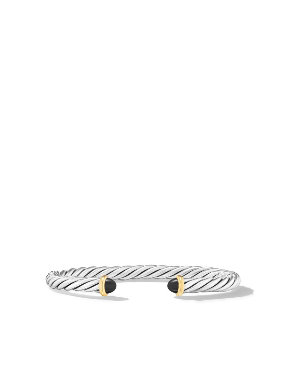 David Yurman sterling silver and 14kt yellow gold Modern Cable onyx cuff bracelet von David Yurman