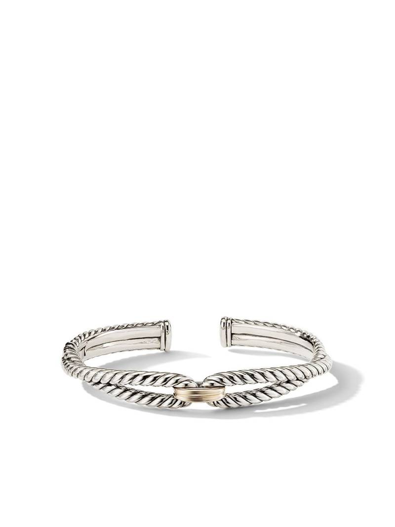 David Yurman 18kt yellow gold and sterling silver Cable Loop bracelet von David Yurman