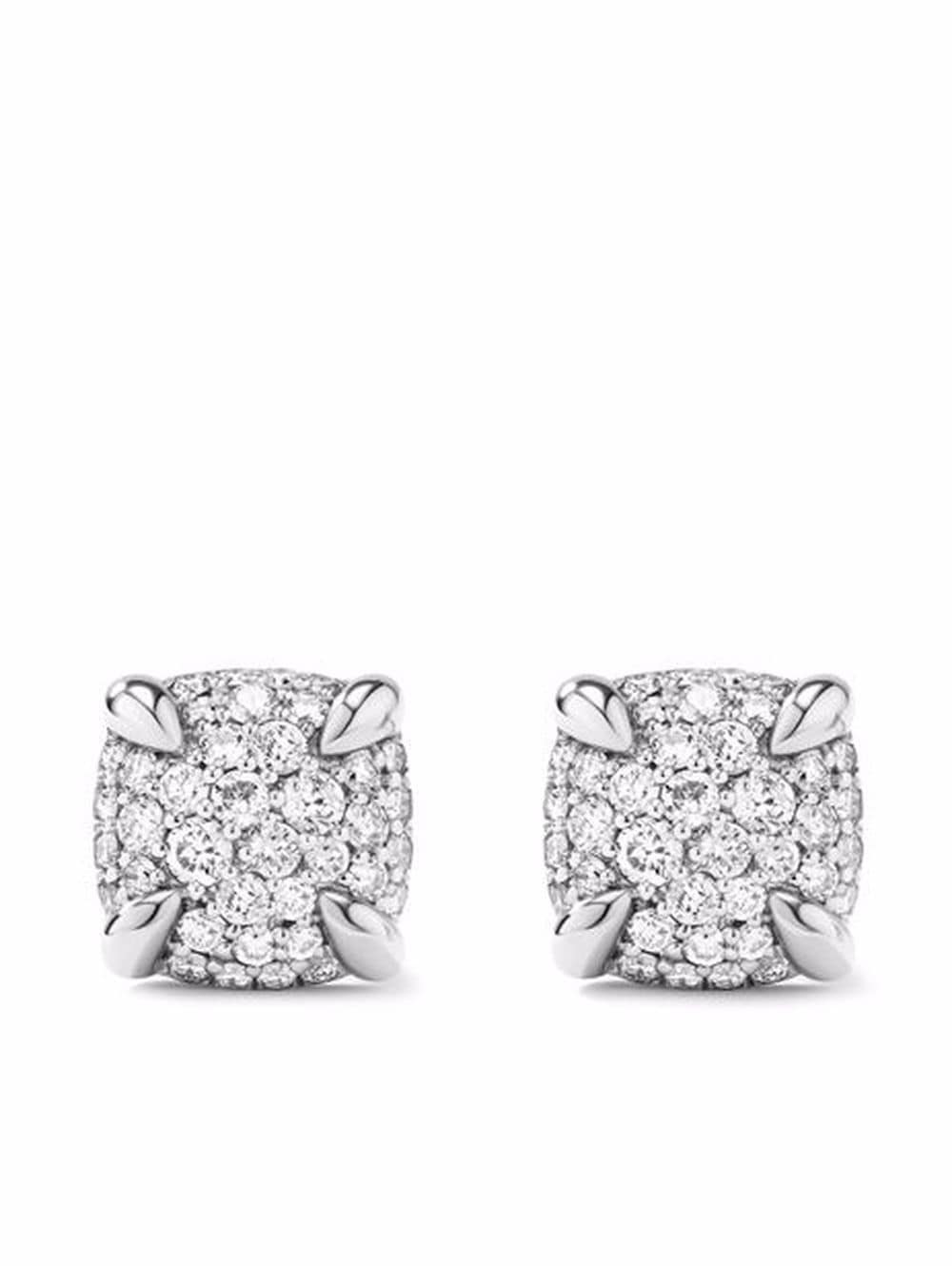 David Yurman sterling silver Petite Chatelaine diamond stud earrings von David Yurman
